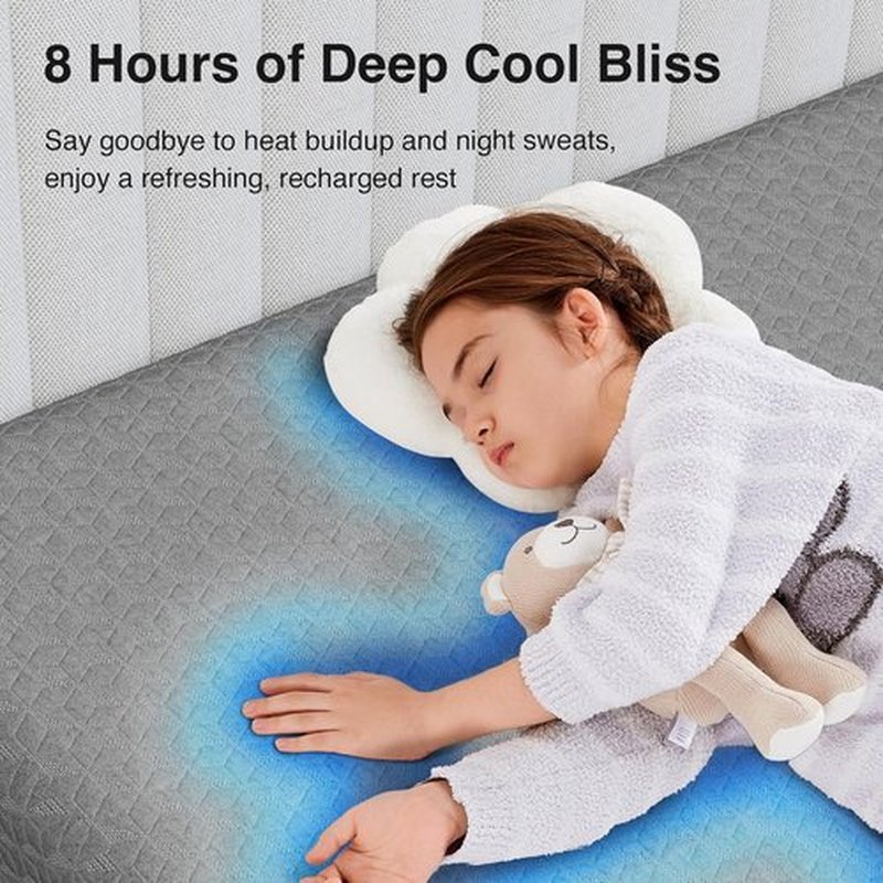 Novilla 8 Inch Twin Mattress - Cooling Memory Foam for Quick Sleep & Pressure Relief | Grey