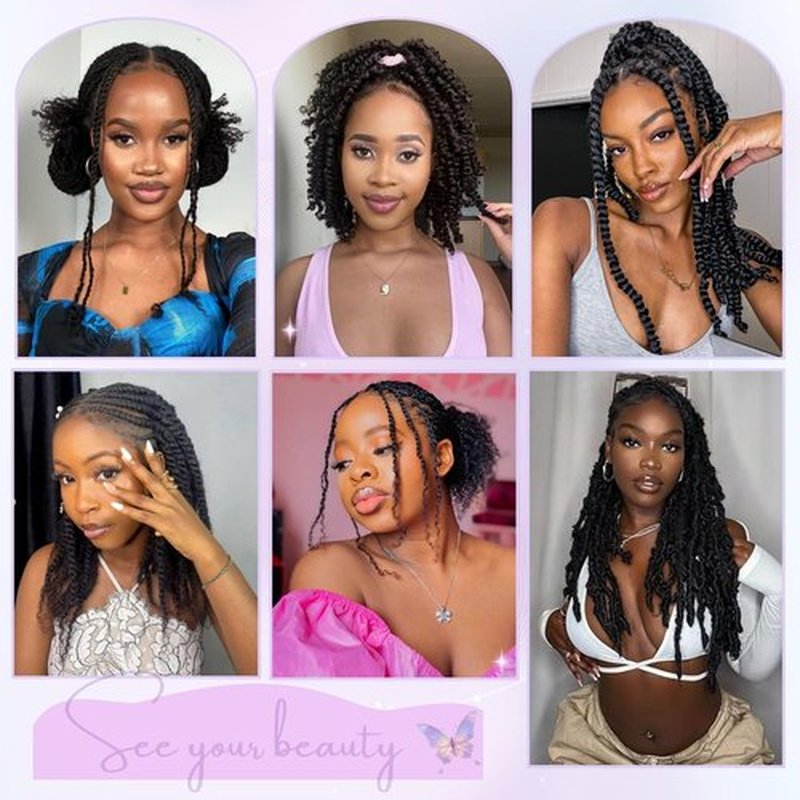 Afro Kinkys Bulk Human Hair 30g/Pack 16 Inch Natural Black Afro Kinky Curly Human Braiding Hair for Dreadlock Extensions 100% Curly Human Hair for Mini Twist,Micro Locs,Repair Locs