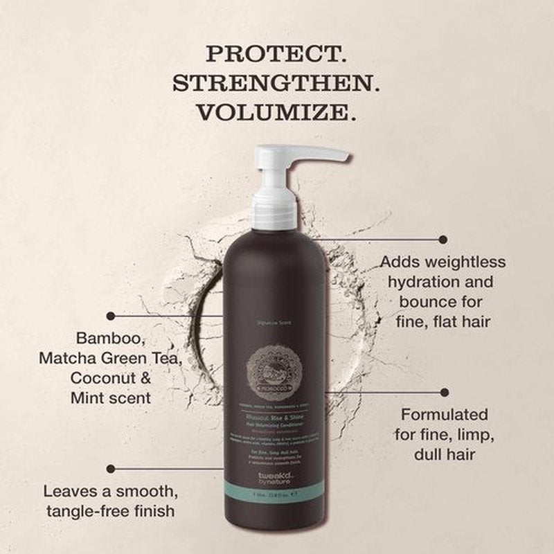 Tweak’d By Nature - Rise & Shine Volumizing Conditioner for Fine Hair | Paraben & Sulfate Free, 33.8 oz