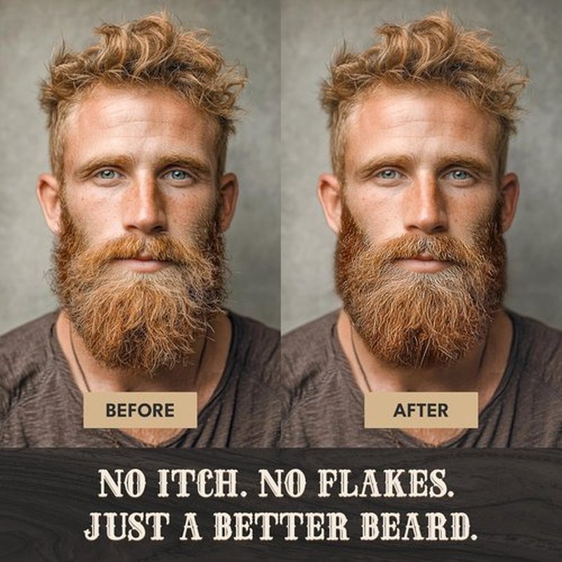 Beef Tallow Beard Butter for Men - Hydrating Coconut Balm with Shea Butter - 4oz Deep Moisturizer