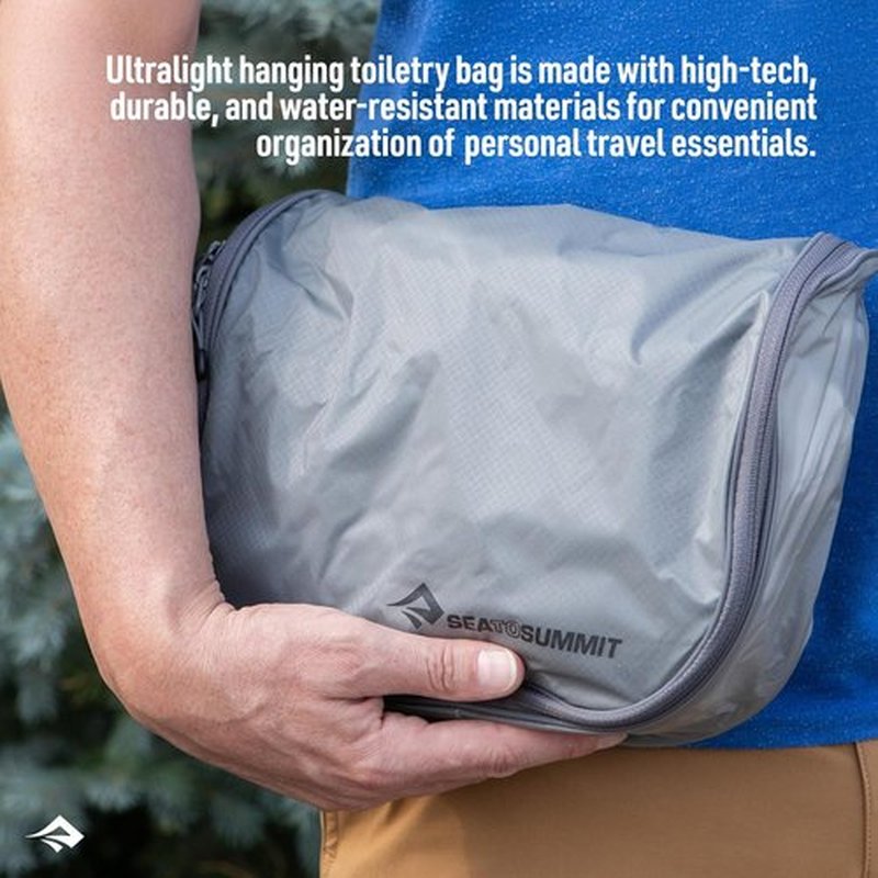Sea to Summit Large Hanging Toiletry Bag - Travel Organizer for Men & Women | Spicy Orange