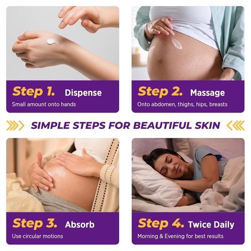 Skiennix Stretch Mark Cream - Nourishing Maternity Formula for Prevention & Elasticity | 4 oz (120g)