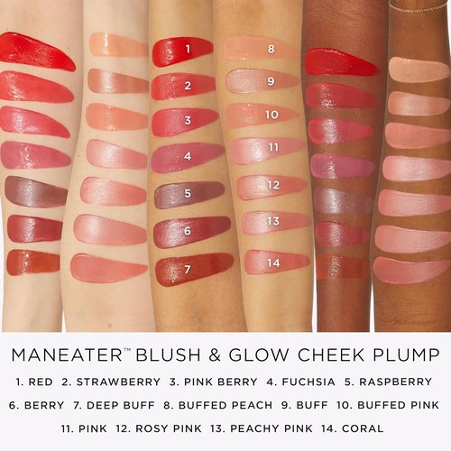 Tarte Maneater Blush & Glow Cheek Plump - Lightweight Cheek Tint & Illuminator with Coconut Water, Hyaluronic Acid & Vitamin E for Radiant Finish