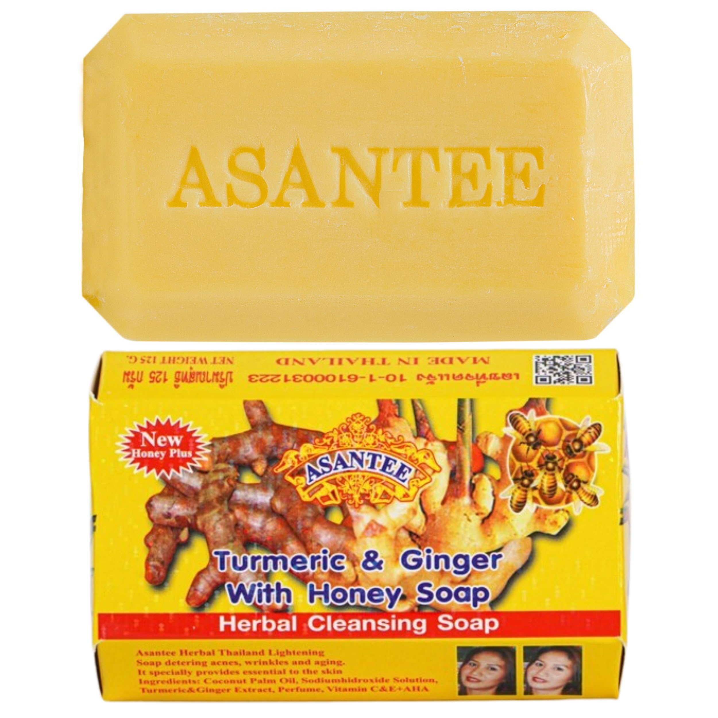 ASANTEE Turmeric & Ginger With Honey Cleansing Soap (Pack of 1)