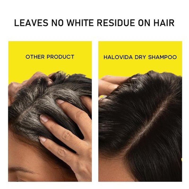 HALOVIDA Dry Shampoo Spray for Dark Hair - Invisible Formula Absorbs Oils & Adds Volume | 5.07 Fl Oz