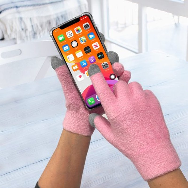Eurow Aloe-Infused Moisturizing Gloves, Touchscreen Compatible, Scented, Soft & Breathable for Dry Hands Treatment, Locks in Lotion, Durable & Reusable, Pink, 1 Pair