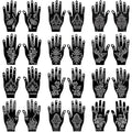 24 Sheets Henna Tattoo Stencils Kit for Hand, Indian Arabian Temporary Tattoo Template Mehndi Stencil Stickers