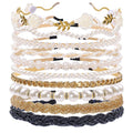 Zifengcer Pearl and Metal Headbands - Beaded No Slip Hair Accessories for Women and Girls, 10 Pack
