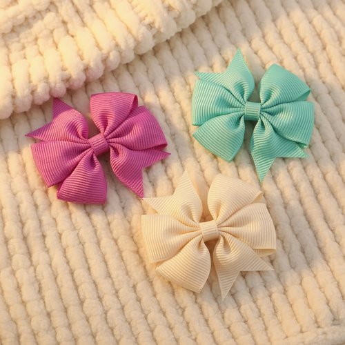60Pcs Baby Hair Bows Clips: 2 inch Fully Lined Clips for Infant Toddler Girls (30 pairs)