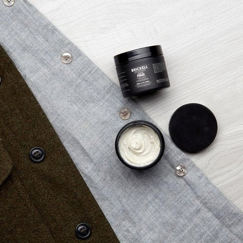Brickell Men's Products Hair Styling Clay Pomade - Natural & Organic, Strong Hold, Matte Finish | 2 Ounces