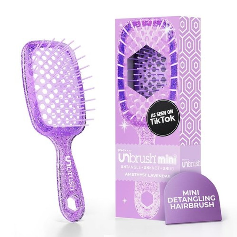 FHI Heat UNbrush Mini Detangler Brush - Pain-Free Brushing for All Hair Types | Durable Anti-Static Bristles