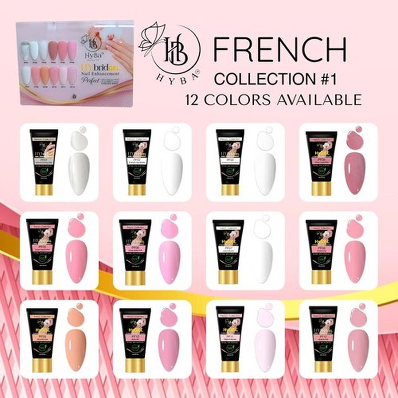 HyGEL CLEAR 60ml Hybrid Gel Nail Polish - PF01 Natural Clear Overlay