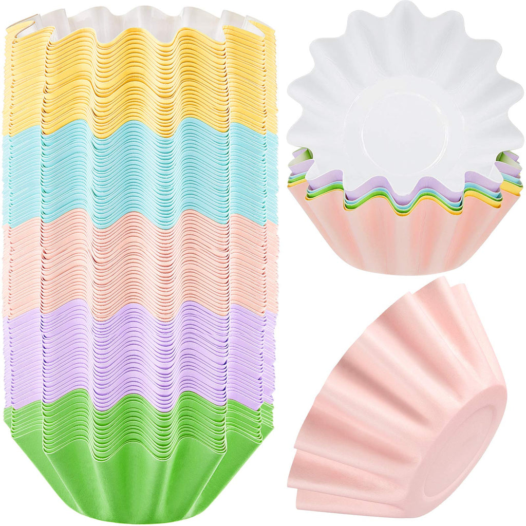 Boao Wax Melt Liners Reusable Leakproof for Any Wax Cubes Waxes Warmer Containers Cups for Scented Candle Plug in Warmers Electric Waxes Melters Burner(Pink, Blue, Green, Yellow, Purple,50 Pieces)