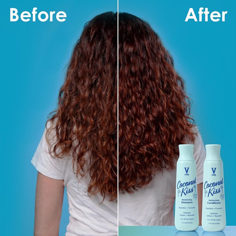 V&Co. Moisturizing Conditioner - Sulfate-Free, Color Safe Formula with Peptide Technology | 12 Oz.