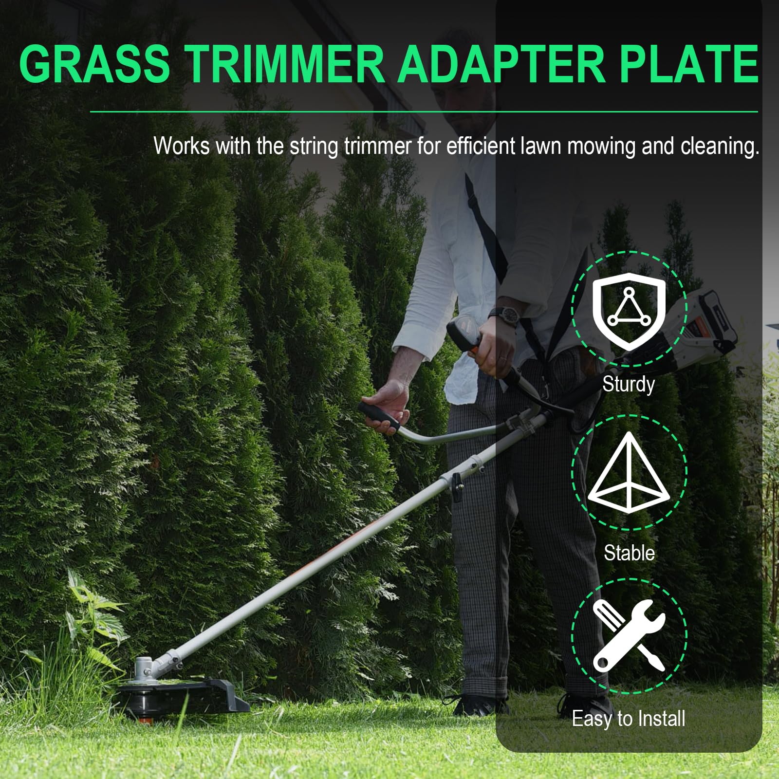 C535000210 Grass Trimmer Adapter Plate Fit for Echo String Trimmer Head, Blade Adapter Replacement Parts for Echo Blade Conversion Kits Used on SRM-225 SRM-280 SRM-266 SRM-210 SRM-211 SRM-251 SRM2620