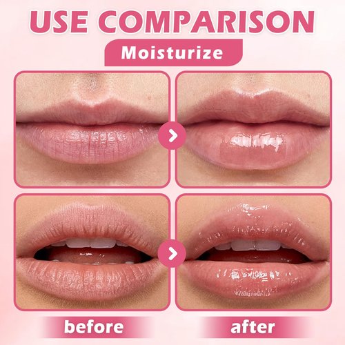CAHIUYOA 3PCS Bee Lip Balm Honey Pot Honey Lip Balm Strawberry Honey Cherry Lip Sleeping Mask Hydrating Bee Lip Balm with Stick Day & Night Lip Care Products - Strawberry Honey Cherry