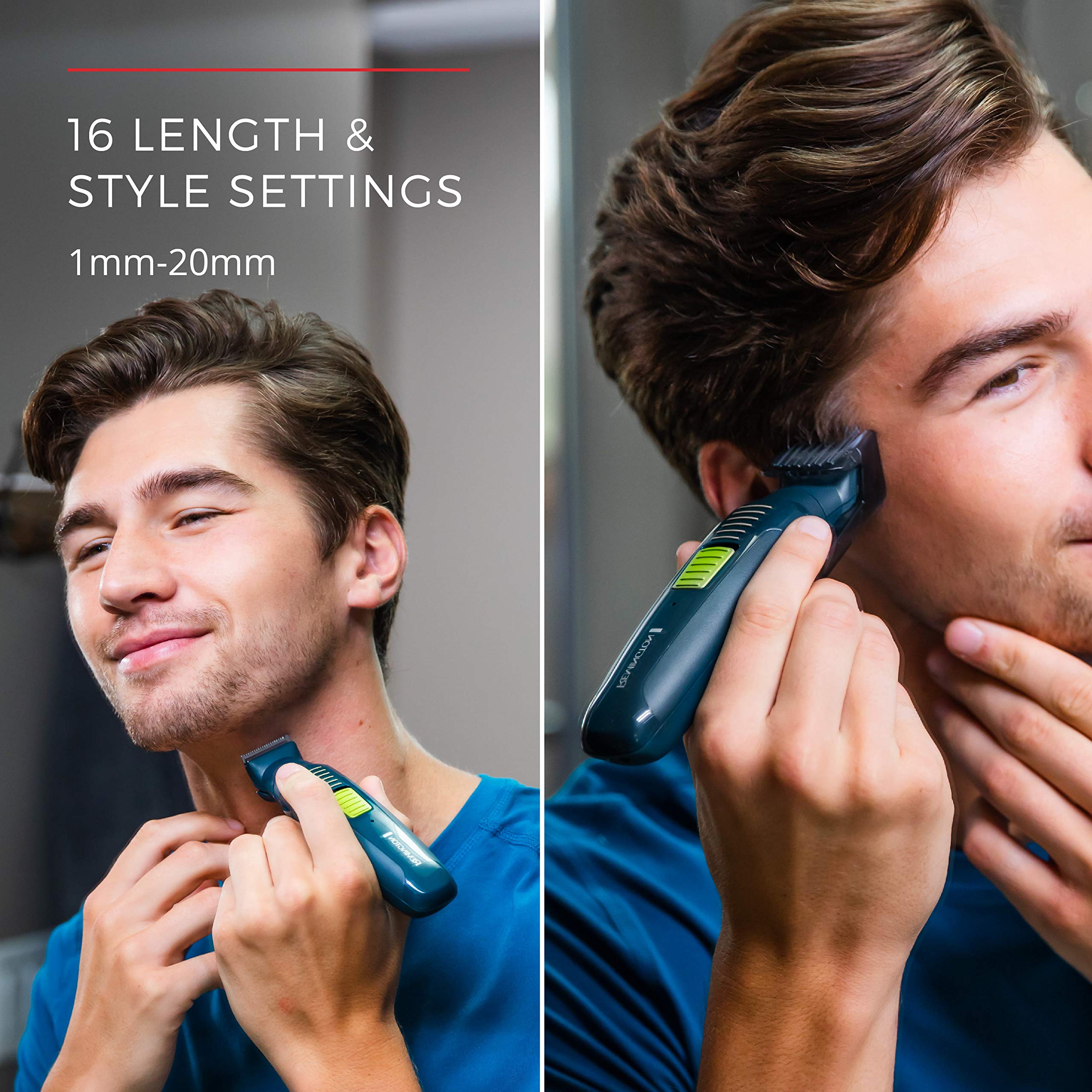 Remington Ultrastyle Total Grooming Kit, Rechargeable, Teal and Green
