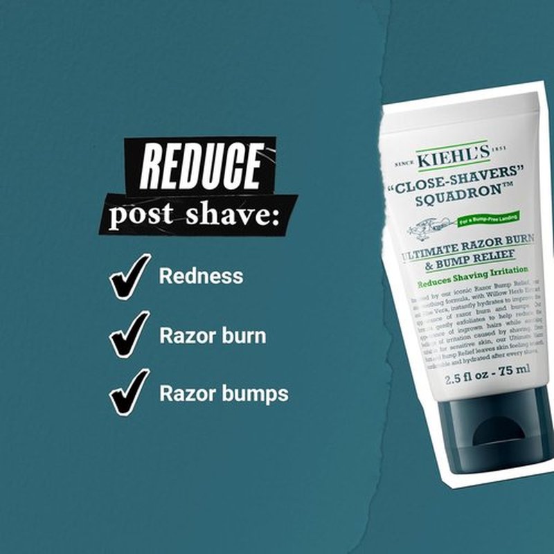 Kiehl's Ultimate Razor Burn Relief - Nourishing Men's After Shave Cream with Aloe Vera & Vitamin E | 2.5 fl oz