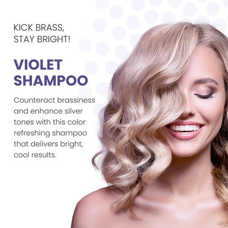 ALOXXI Violet Shampoo - Neutralizes Brassiness & Enhances Luminousity for Blonde/Silver Hair | 10.1 Fl Oz
