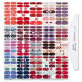 WOKOTO 20 Sheets Christmas Adhesive Nail Polish Strips with 1Pc Nail File Holiday Pack, Nail Polish Stickers Full Wraps Christmas Nail Stickers Manicure Kit Easy Nail Art Decoration Strips