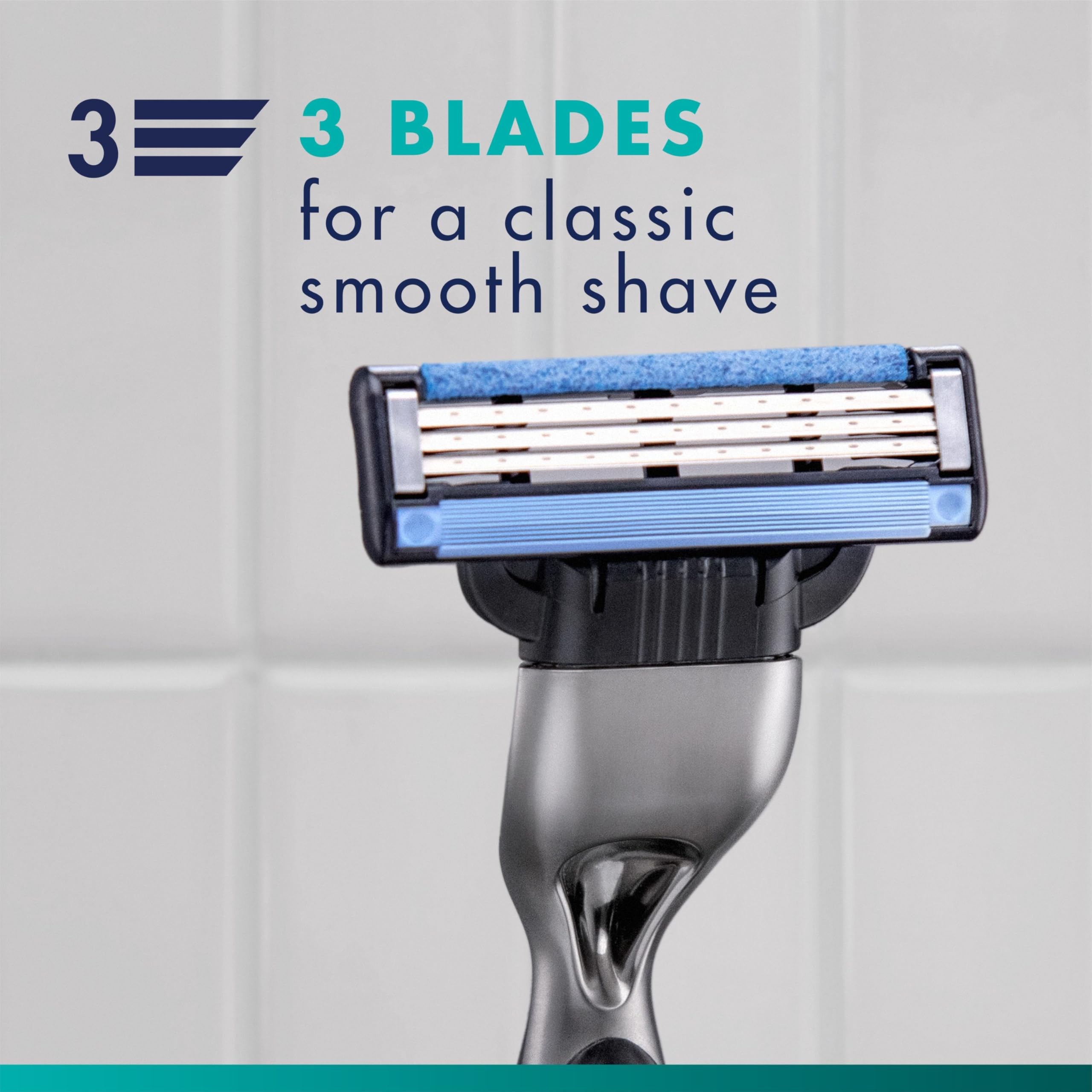Gillette Mach3 Men's Razor Blades, 15 Blade Refills