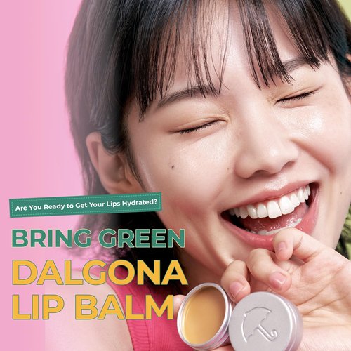 BRING GREEN Dalgona Lip Balm 10g, Shea Butter & Squalane, Hydrating Moisturizing Lip Care for Dry Chapped Lips