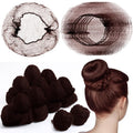 Yuxung 500 Pcs Hair Nets - Bulk Nylon Hair Nets for Women, 24 Inches, Elastic Edge Mesh, Invisible for Food Service, Ballet Dance, Kitchen(Brown)