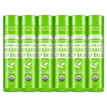 Dr. Bronner’s Organic Lip Balm - 6-Pack Moisturizing, Petroleum-Free Formula with Beeswax & Avocado Oil - Lemon Lime