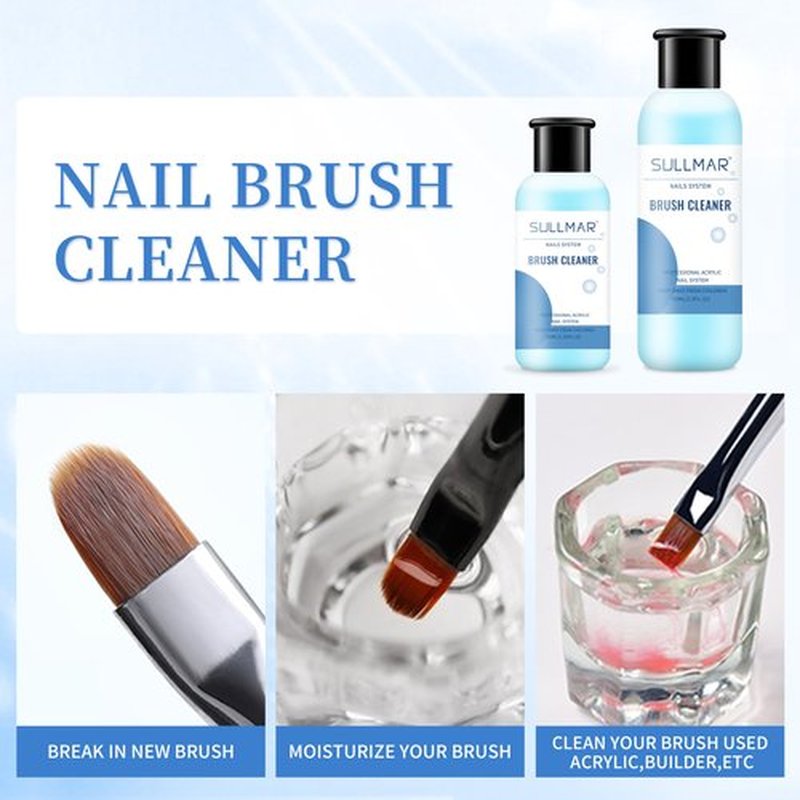 nail brush cleaner for acrylic nails 3.8oz Nail Brush Cleaner for Acrylic Nail Brush Cleaner Acrylic Painting Quickly Cleaning Nail Art Liner Salon At Home
