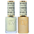 DND Gel Polish Set - Coquette Collection | UV/LED Gel & Air Dry Nail Lacquer Duo, 105 Pastel Pear, 0.5 Fl Oz