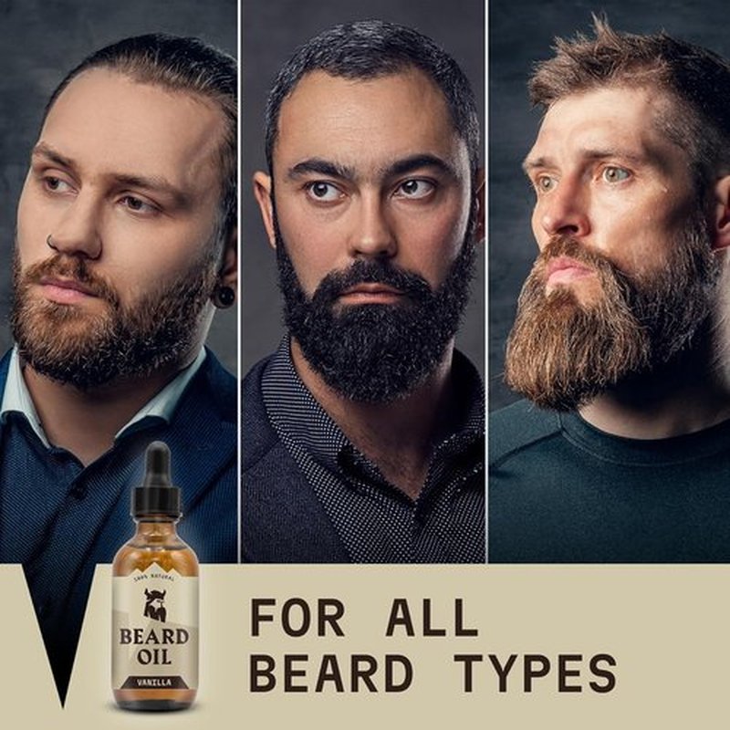 Striking Viking Vanilla Beard Oil - Naturally Derived Conditioner with Argan & Jojoba Oils (2 Oz) for Soft, Moisturized Beards