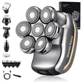 Head Shavers for Bald Men: - Electric Head Shavers for Men Wet&Dry Waterproof Cordless Electric Razor, 6-in-1 Rotary Shaver Grooming Kit with Nose Beard Trimmer Hair Clipper