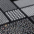 Teenitor 2582Pcs Silver Hair Jewels and Hair Gems Silver Face Gems Face Jewels Self Adhesive Hair Gems for Face, Hair, Makeup, Body 3/4/5/6/8MM