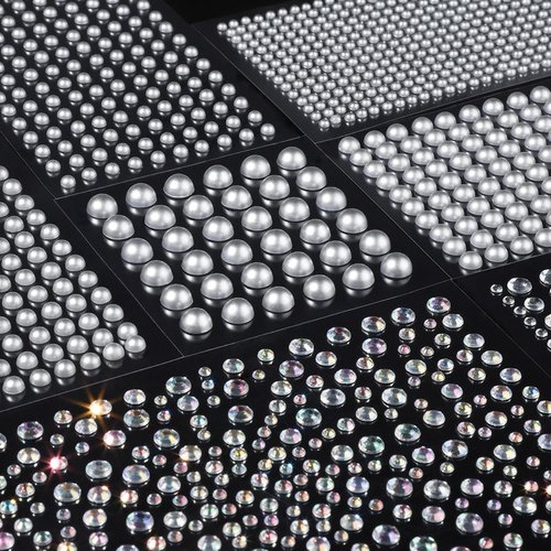 Teenitor 2582Pcs Silver Hair Jewels and Hair Gems Silver Face Gems Face Jewels Self Adhesive Hair Gems for Face, Hair, Makeup, Body 3/4/5/6/8MM
