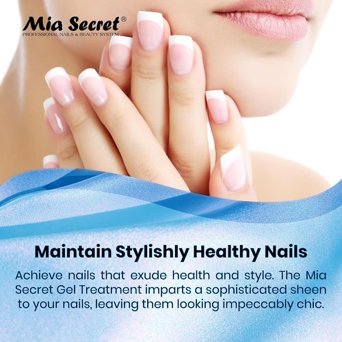 Mia Secret Gel Nail Treatment CLEAR KERATIN Base & Top Gel 15ml - Nail Repair and Strengthening for Nails (Clear)