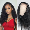 GYAJEP 13x6 Lace Front Wigs Human Hair 200 Density Water Wave Human Hair Wig Pre Plucked Curly Wig for Black Women Natural Color 18 Inch