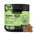 GuluPrime Probiotics for Dogs - Dog Probiotics Digestive Health Support, Dog Probiotic Chews with Spore-Forming Bacillus Coagulans, Prebiotic Inulin & Digestive Enzymes, Chicken Flavor, 120 Soft Chews