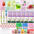 Spa Party Supplies for Women, Spa Party Favors,Facial Masks,Hand and Foot Masks,Under Eye Patches,Hand Cream, Lip mask,Hairband,Organza Bags,Spa Day Kit,Birthday Mother's Day Sleepover Party Favors