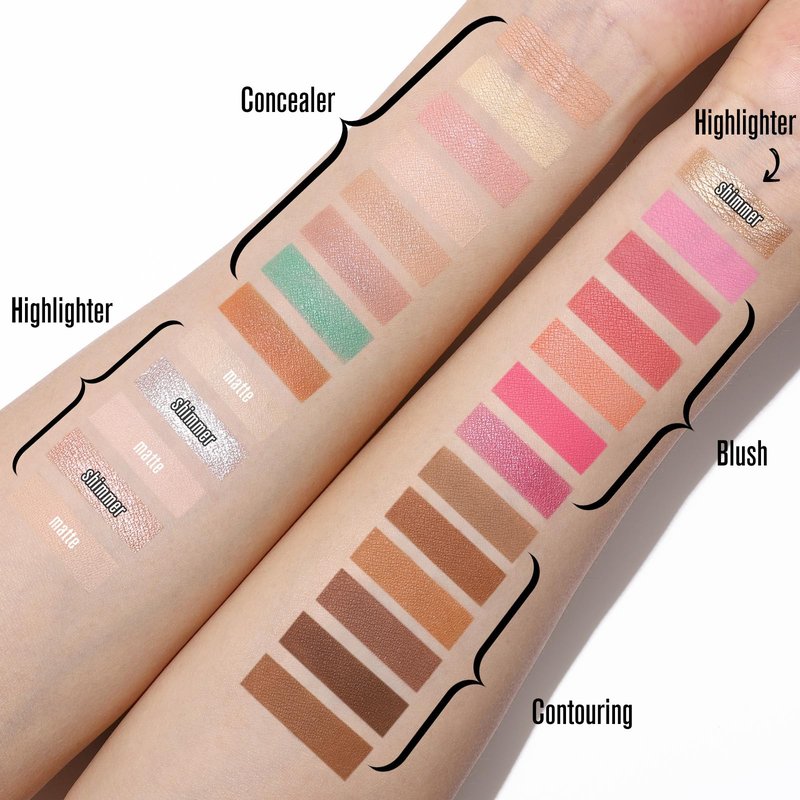 UCANBE 26 Colors 4-in-1 Multi-Use Face Palette, Long-Lasting Makeup Palette with 8 Concealers, 6 Contours, 6 Highlighters and 6 Blushes All In One Palette, High Coverage and Travel-Friendly