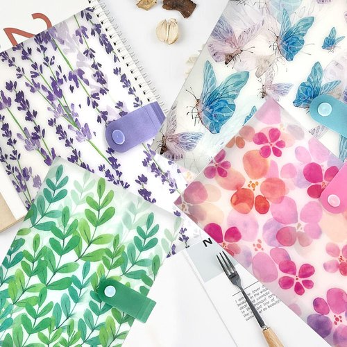 MIAO YUAN 4 PCS Nail Art Sticker Storage Book Artistic Decals Collection Organizer DIY Sticker Collecting Holder Transparent Photo Storage Book (120 Slots/Pc)