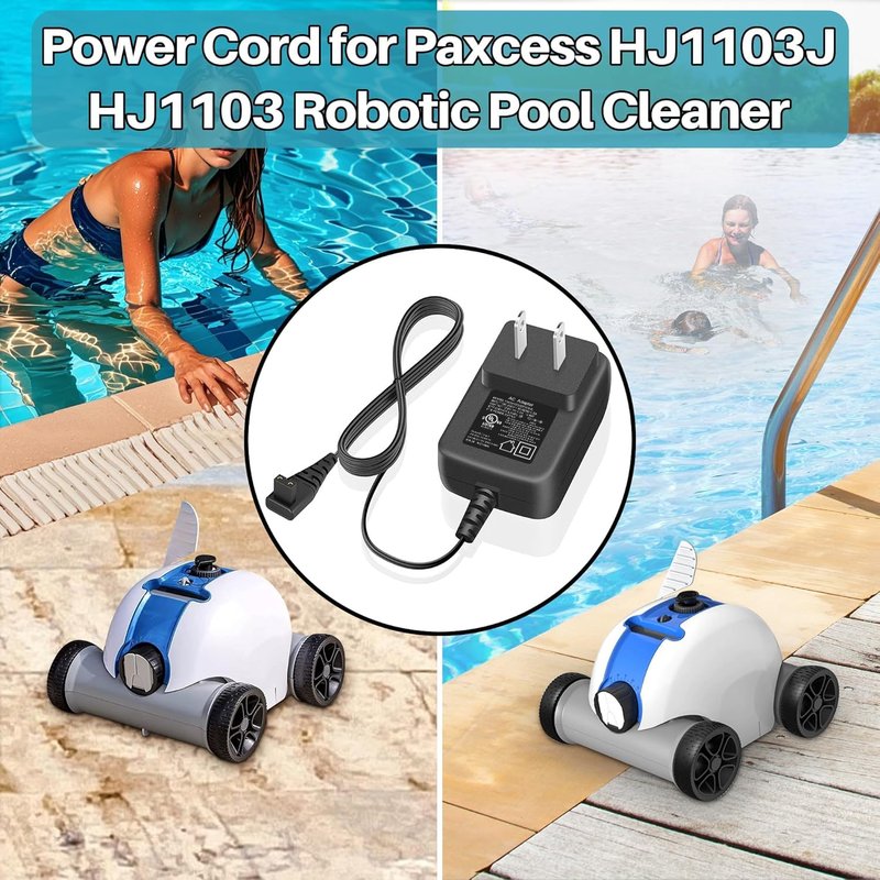 VIFOCUFY 12.6V AC Adapter Charger for Paxcess HJ1103J HJ1103 Automatic Robotic Pool Vacuum Cleaner, Power Adapter Charger Power Supply Cord with UL Listed