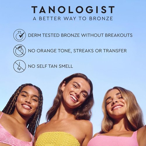 Tanologist Brightening Daily Glow Body Lotion - Medium/Dark Gradual Tanning, Streak-Free & Natural Finish, Vegan, 8.45 fl. oz