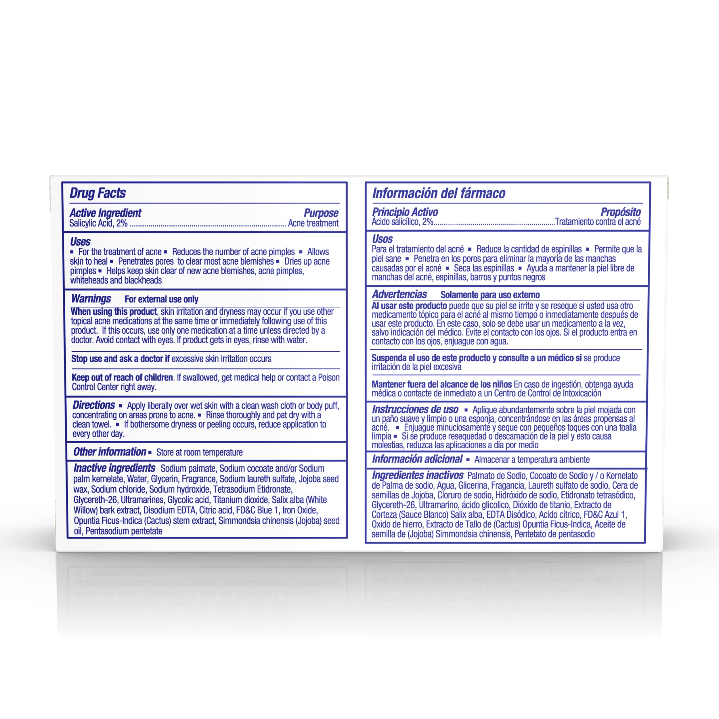 Asepxia Acne Treatment Bar Soap: Removes pore-clogging dirt and impurities, Helps eliminate blackheads, Deep cleansing without blackheads, Salicylic Acid Cleanser, Skin Care, Size 4 Oz, 2-Pack