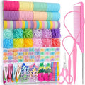 826PCS Elastic Hair Ties, IKOCO Hair Bands Colorful Hair Accessories for Girls with Hair Clips