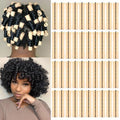 Skiennix Perm Rods - 40 Pcs Beige Plastic Curlers for Short Hair | Medium Size Hair Styling Tools