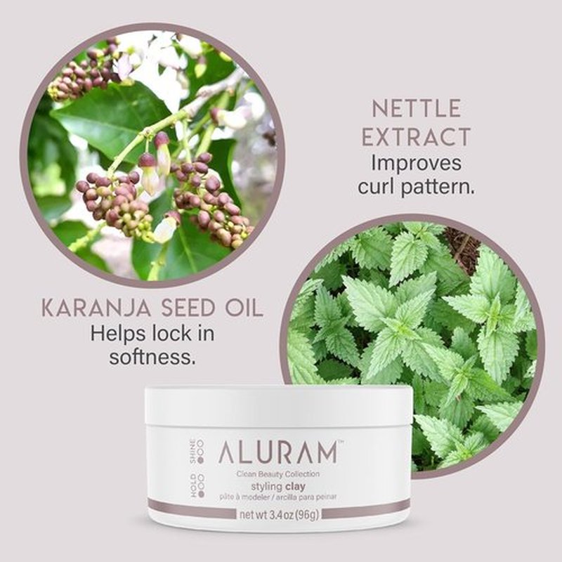 ALURAM Hair Styling Clay - Soft Satin Finish for All Hair Types | 3.4 Fl Oz Clean Beauty Formula