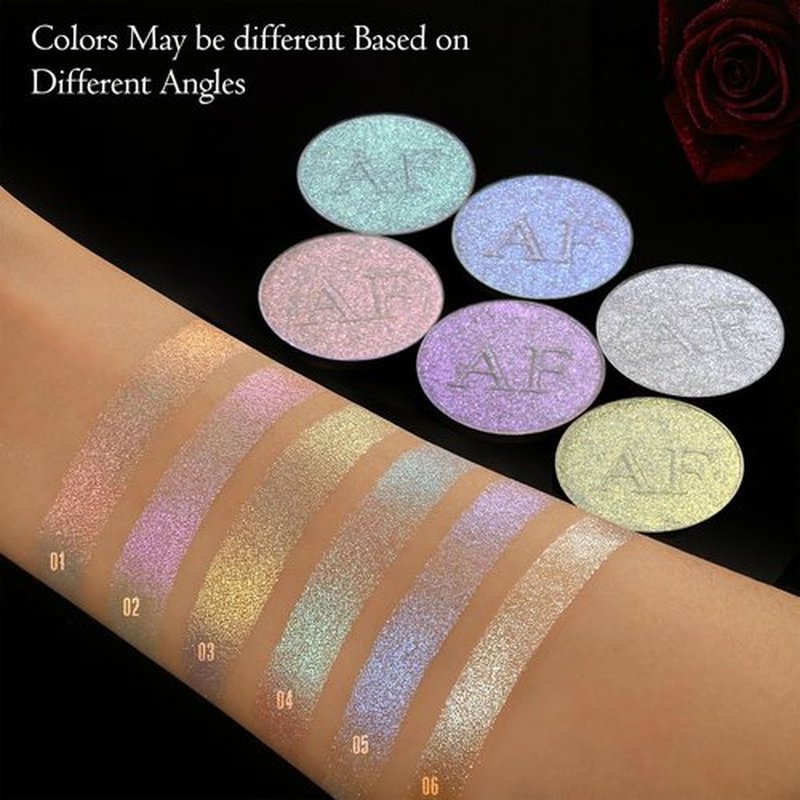Regine Switzerland Highlighter Makeup Palette - Long-Lasting Formula for Sheer Glow | Translucent Pink & Silver Shimmer