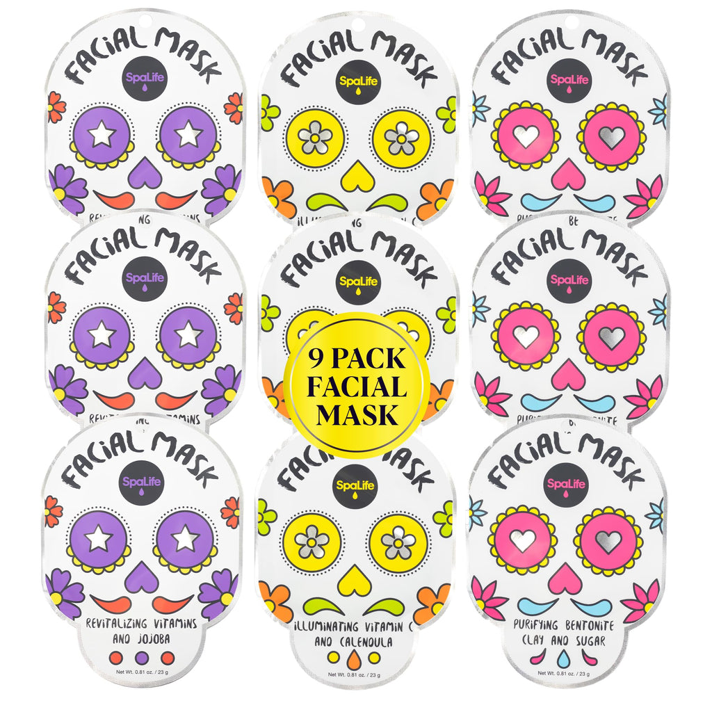 SpaLife Beauty Santa’s Squad 2025 Christmas Face Mask Bundle | Korean Facial Masks | Hydrating, Soothing, Complexion Enhancing and Firming Sheet Mask Set | Christmas Gifts for Women | 12 Pack