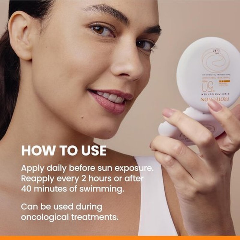 Avène High Protection Tinted Compact | Mineral Sunscreen SPF 50+ | Water Resistant & Non-Greasy
