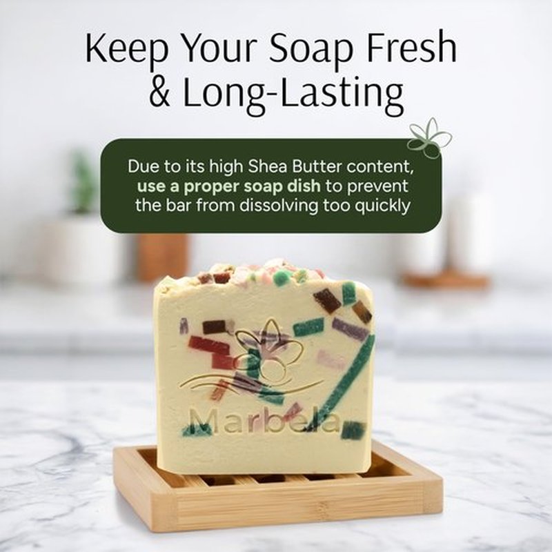 Marbela Cosmetics Handmade Soap Bar - Made in USA, Vegan Friendly, Palm Oil Free, Natural Bar Soap - Face & Body Soap for Daily Skin Care, Moisturizing & Nourishing - 3.5 oz (Tutti Frutti)